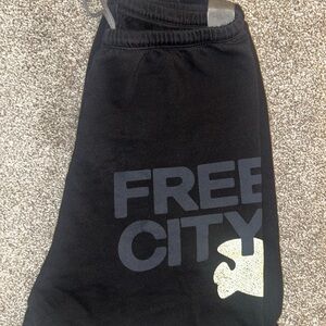 Freecity Black and Gold Sweatpants